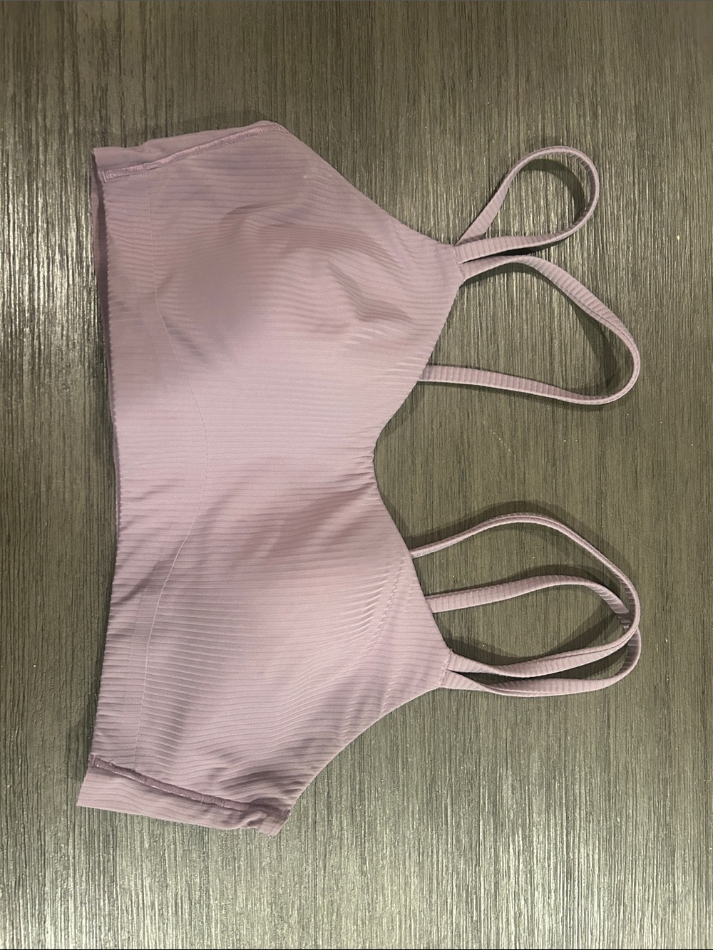 lululemon lilac double-strap ribbed sports bra